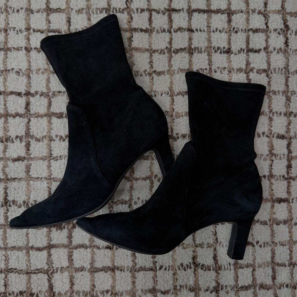 Stuart Weitzman Black Heeled Boots
